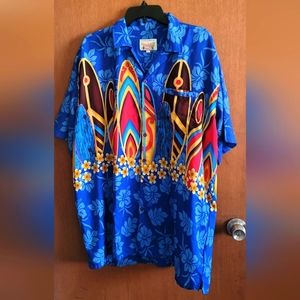 Vintage 1980's Waikiki Creations short sleeve buttons Hawaiian shirt size XXL
